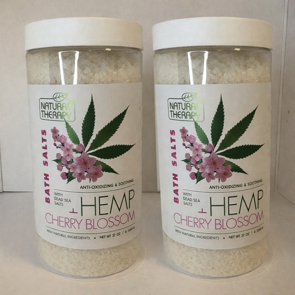 Natural Therapy Hemp Cherry Blossom Bath Salts 37 oz (Set of 2) - Picture 1 of 4